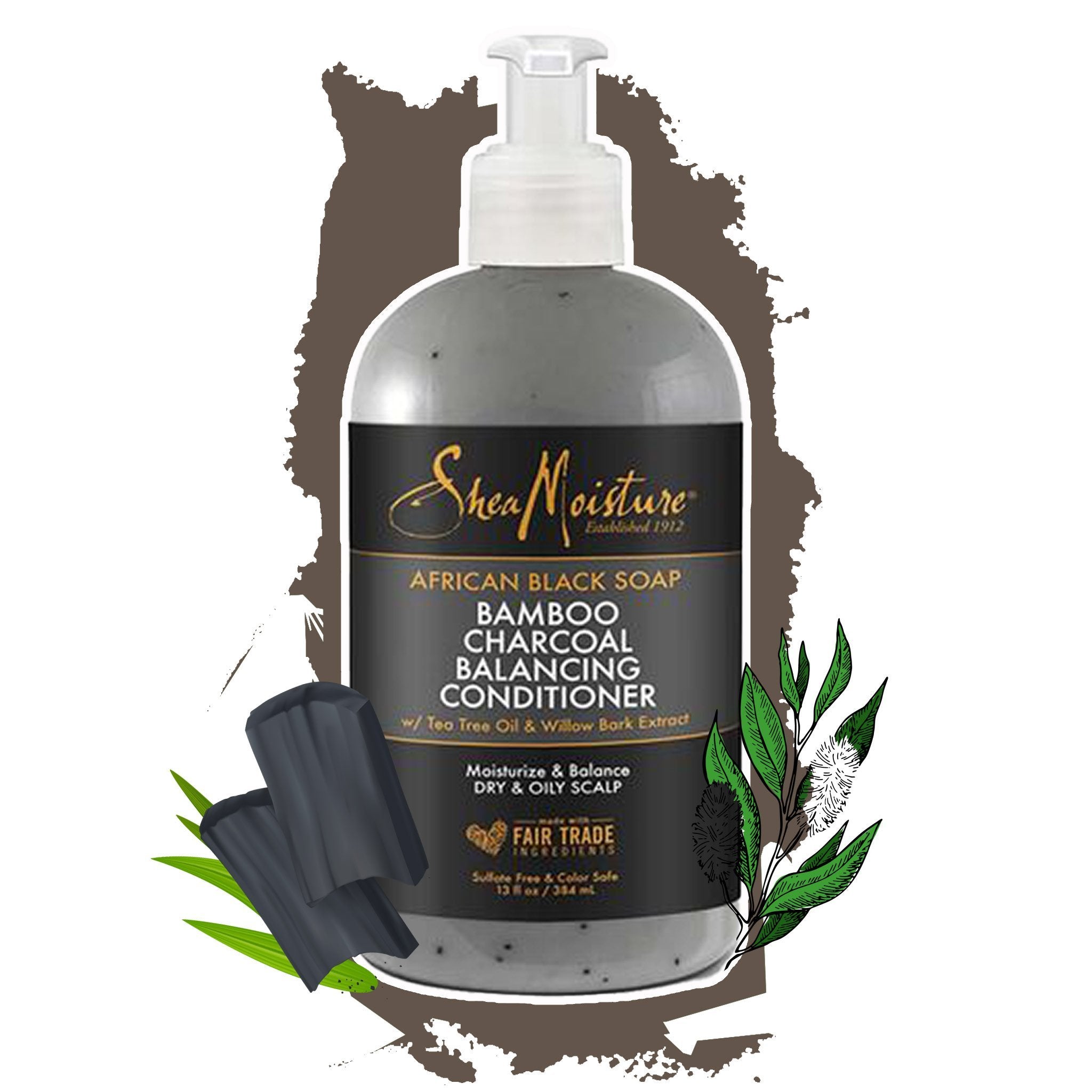 Shea Moisture | African Black Soap Bamboo Charcoal Deep Balancing Conditioner - lockenkopf