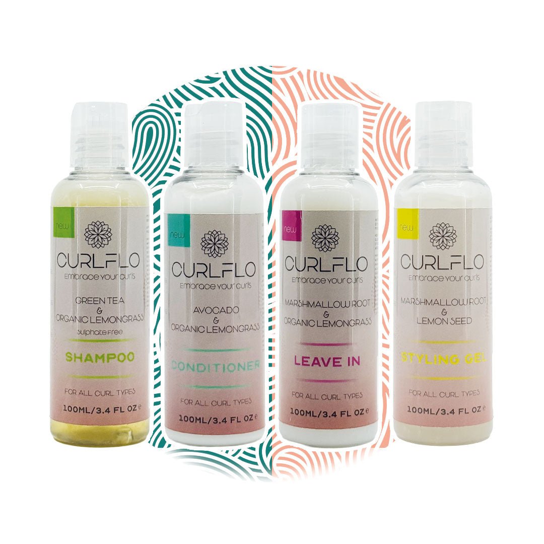 Set de viaje Curl Flo Lemongrass - tu cuidado del rizo para viajar Curl Flo Lemongrass Travel Set – Deine Lockenpflege für unterwegs - lockenkopf