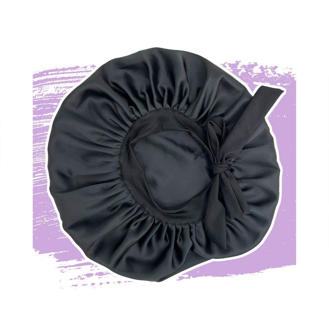 Bonnet de nuit avec ruban Schlafmütze mit Schleife - lockenkopf