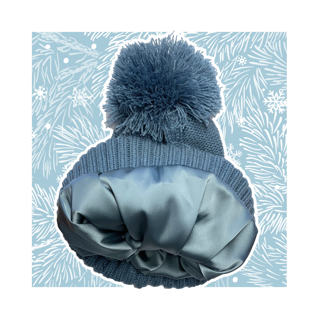 Casquette frisée doublée de satin Casquette frisée doublée de satin