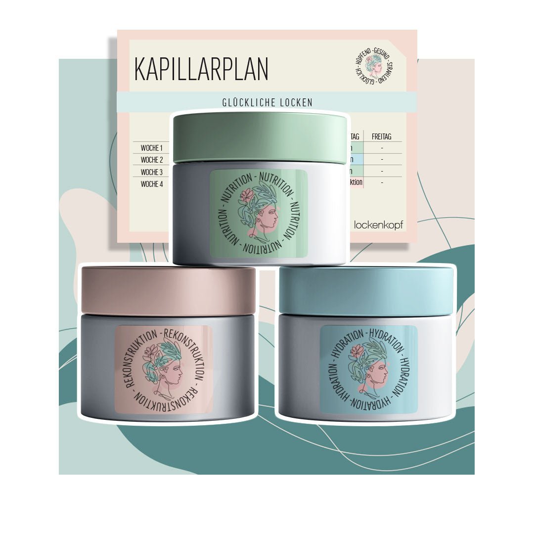 Plan capillaire | Kit de mise en forme des boucles Kapillarplan | Locken Aufbau Set - lockenkopf