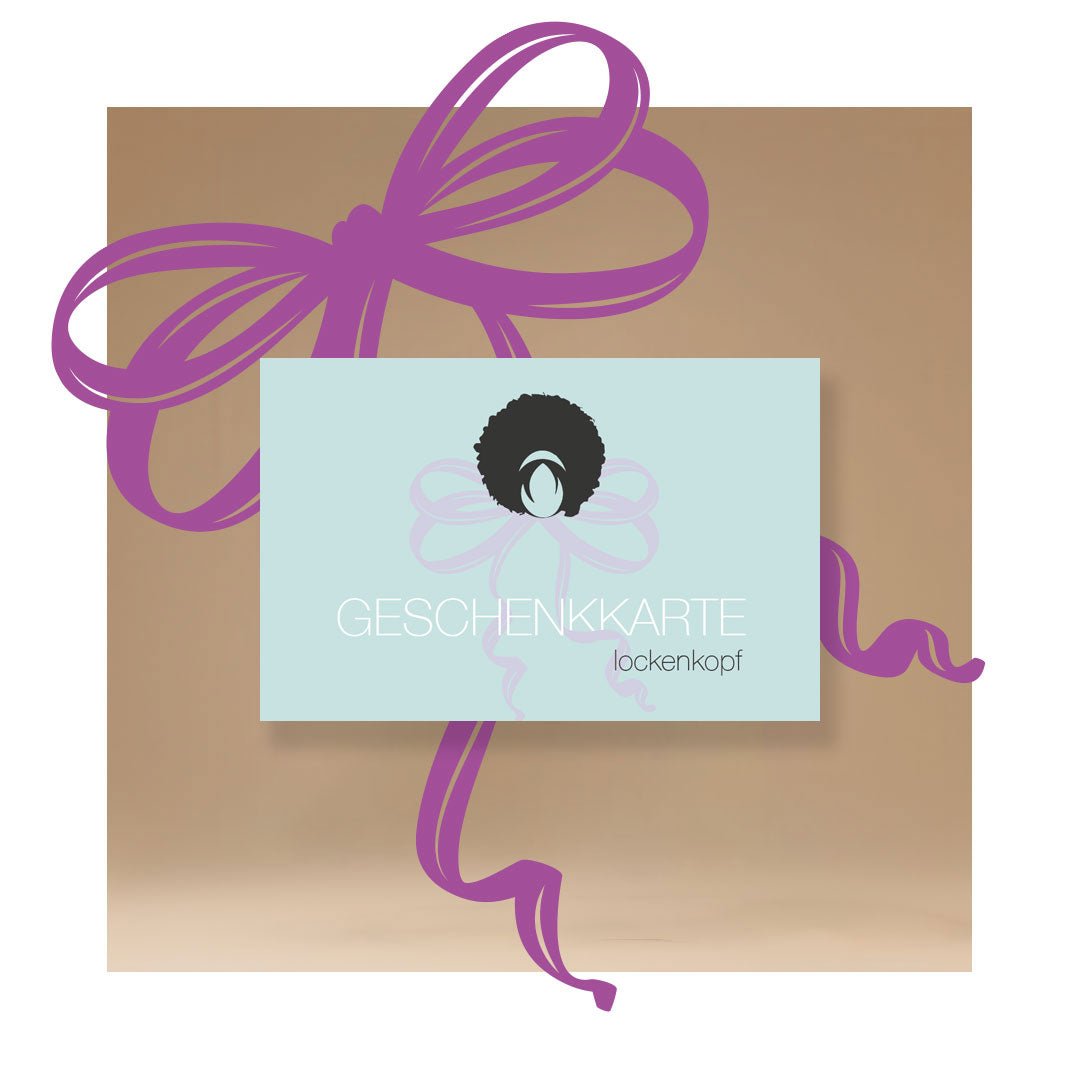 Biglietto regalo realizzato con il 100 % di plastica destinata agli oceani Geschenkkarte aus 100 % ozeangebundenem Plastik - lockenkopf