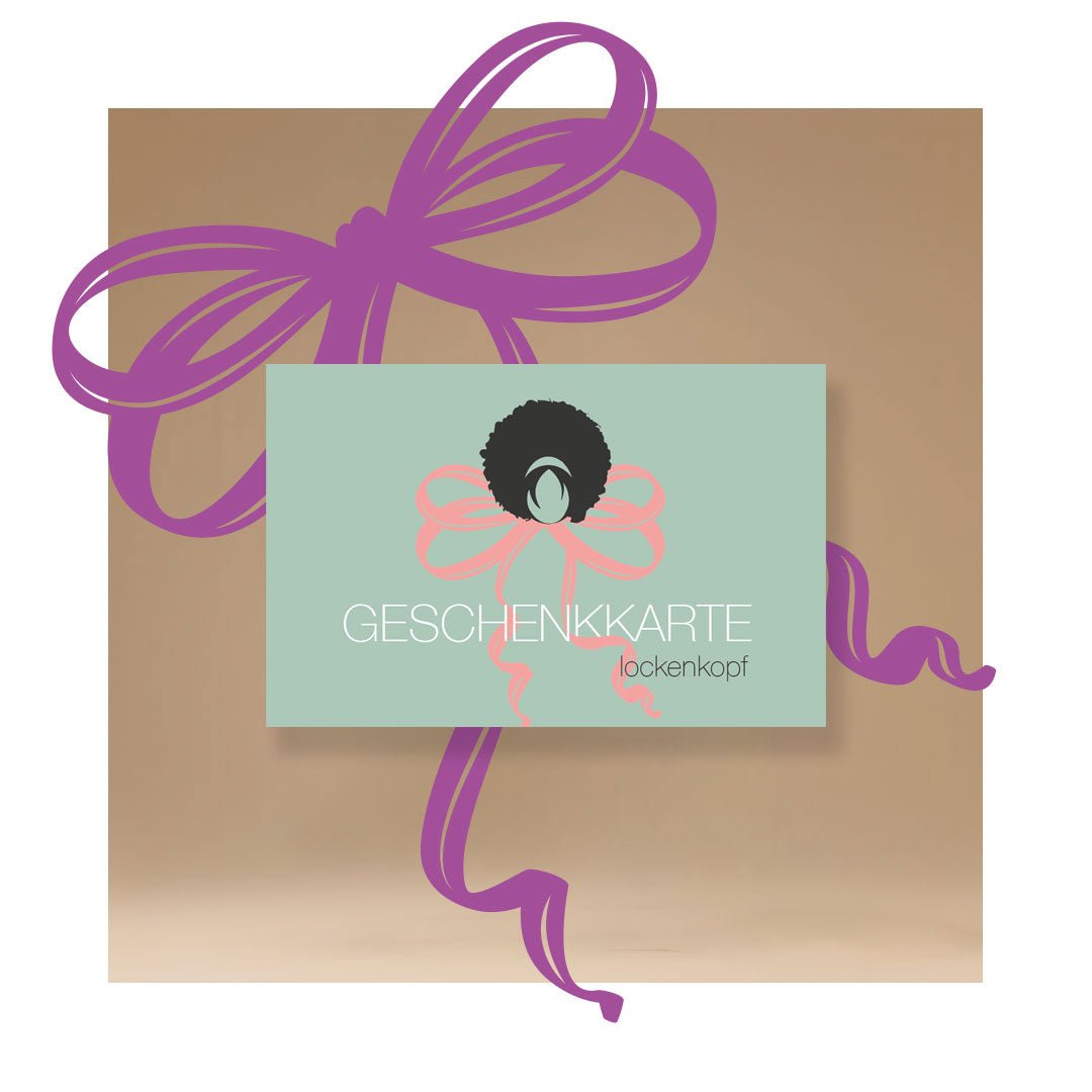 Biglietto regalo realizzato con il 100 % di plastica destinata agli oceani Geschenkkarte aus 100 % ozeangebundenem Plastik - lockenkopf