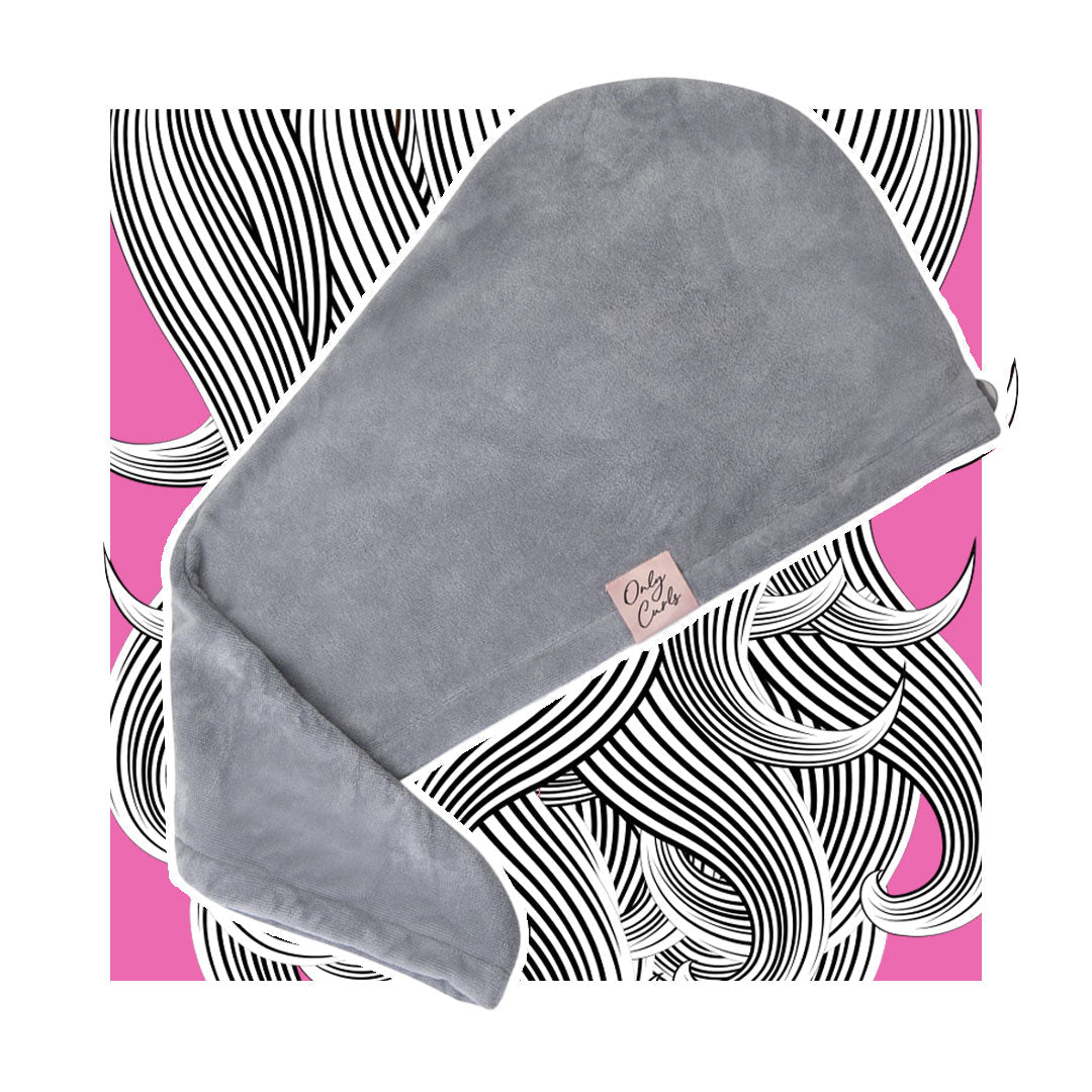Turbante per asciugamani - Grigio Towel Turban – Grau - lockenkopf