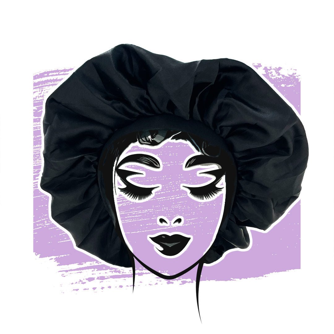 Cappello da notte tutto nero Schlafmütze All Black - lockenkopf