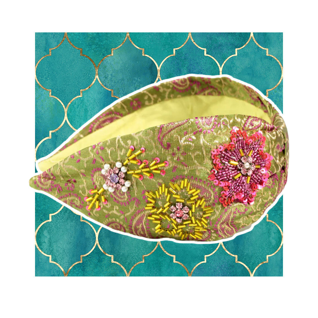 Fascia per capelli Couture      lockenkopf-namjosh-archetto-oliva-brocade.jpg