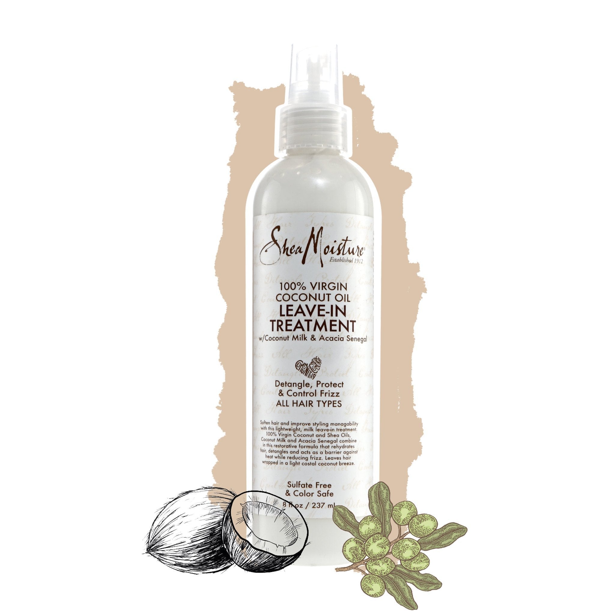 Trattamento idratante quotidiano all'olio di cocco vergine Daily Hydration Leave - in Treatment Virgin Coconut Oil - lockenkopf