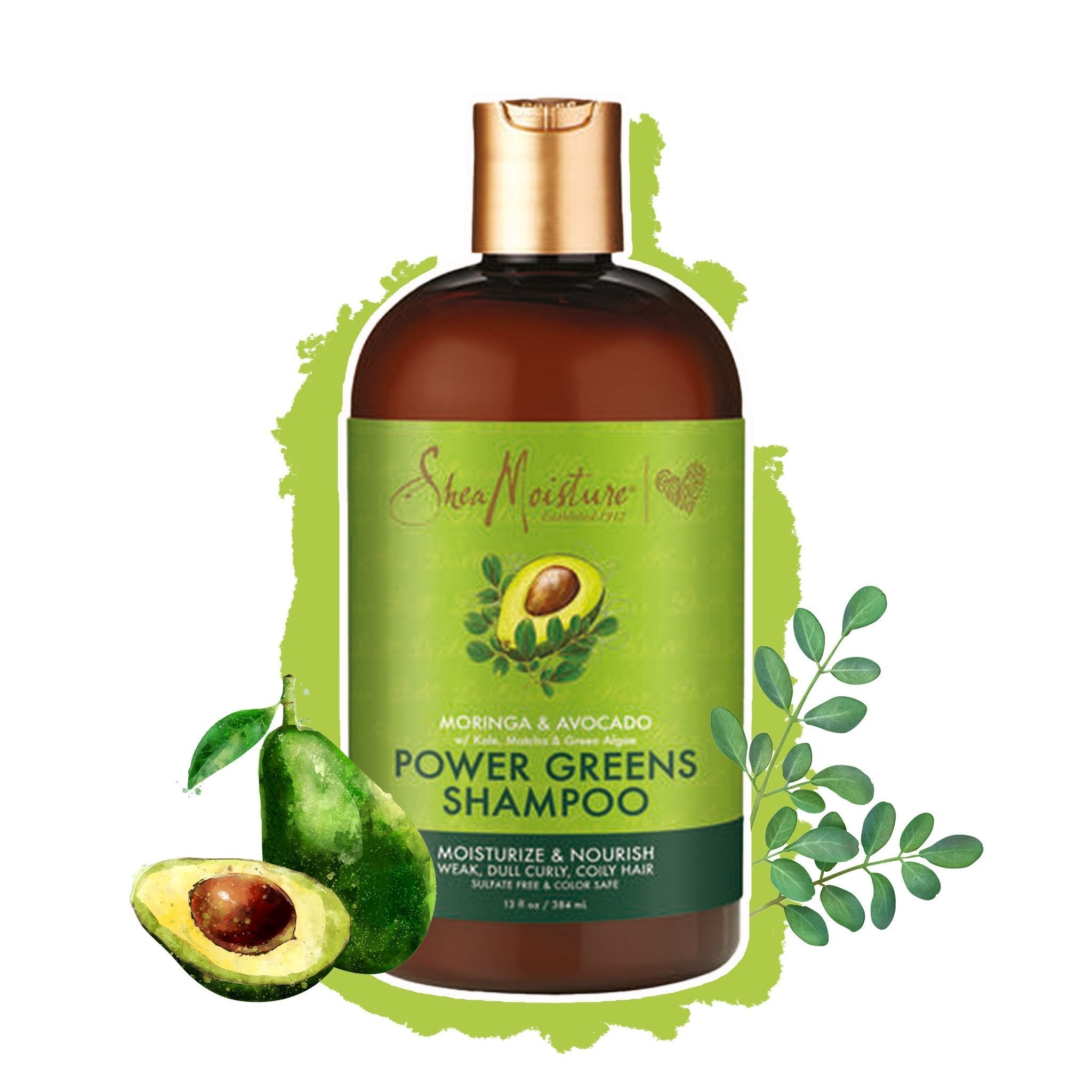 Shampoo ai verdi potenti di Moringa e Avocado Moringa & Avocado Power Greens Shampoo - lockenkopf