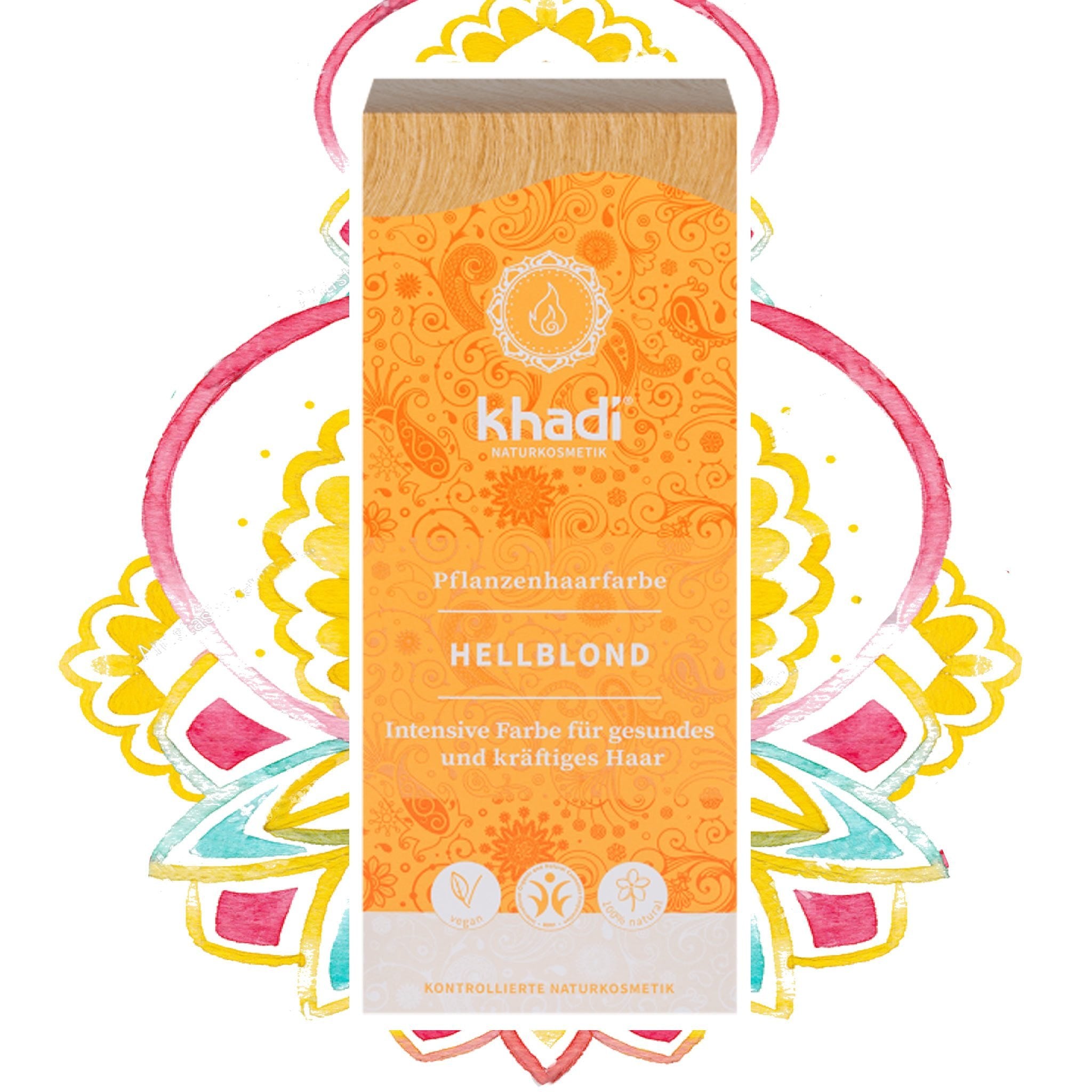 khadi | Pflanzenhaarfarbe Hellblond - lockenkopf - Coloration capillaire végétale  blond clair - lockenkopf                                