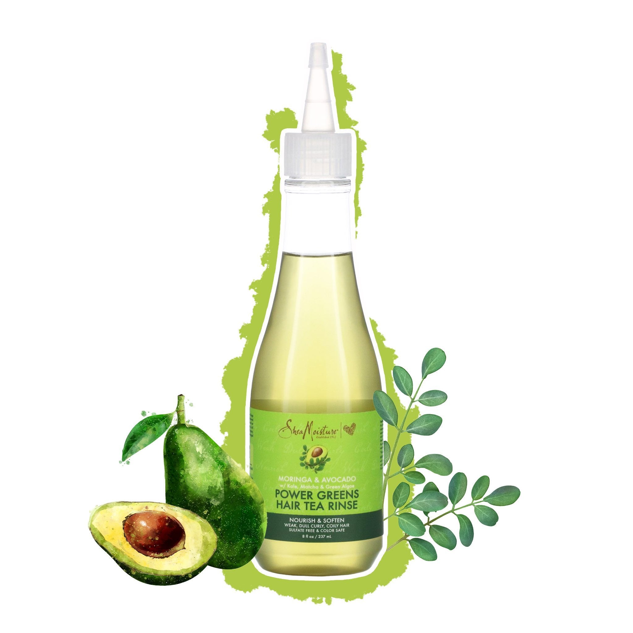 Shea Umidità | Moringa & Avocado Power Greens Tea Rinse per capelli - lockenkopf