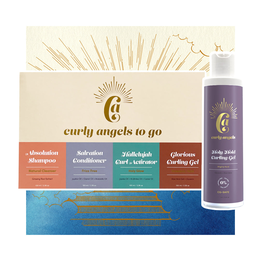 To Go Travel Set + Holy Hold Curling Gel 180 ml