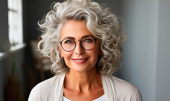 Proper care for gray curls