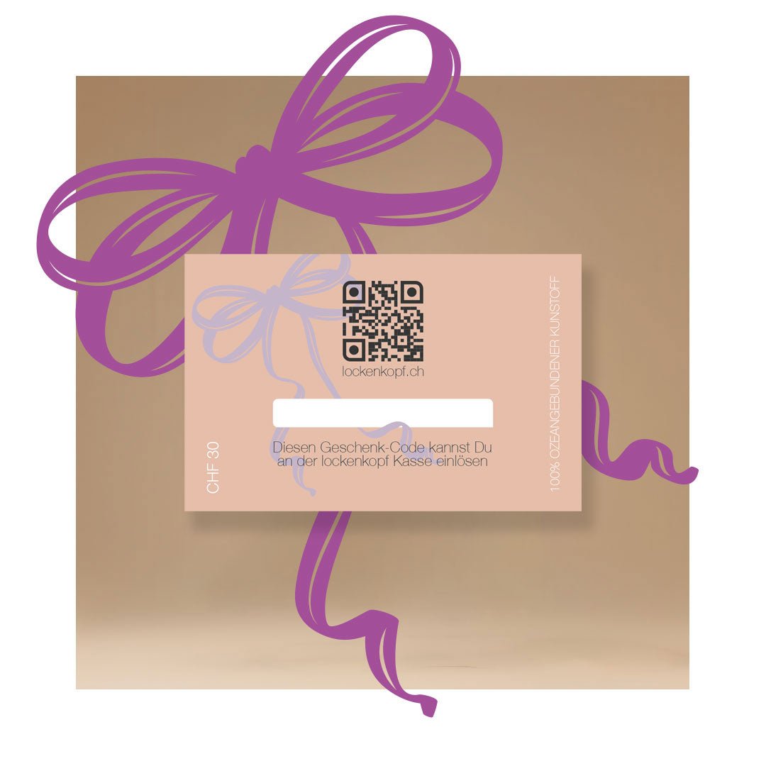 Geschenkkarte aus 100 % ozeangebundenem Plastik - lockenkopf