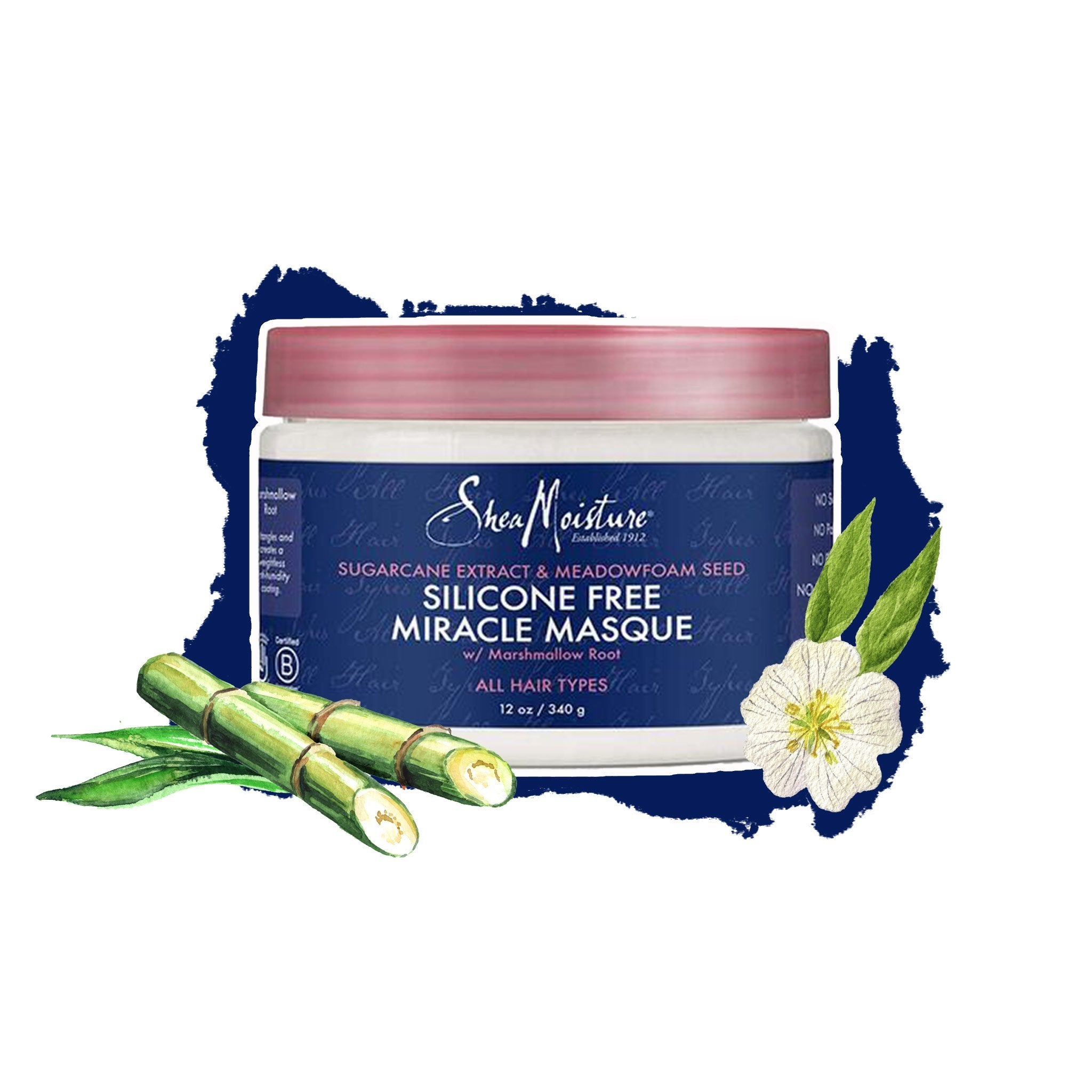 Shea Moisture | Sugarcane Extract & Meadowfoam Seed Silicone Free Miracle Masque - lockenkopf