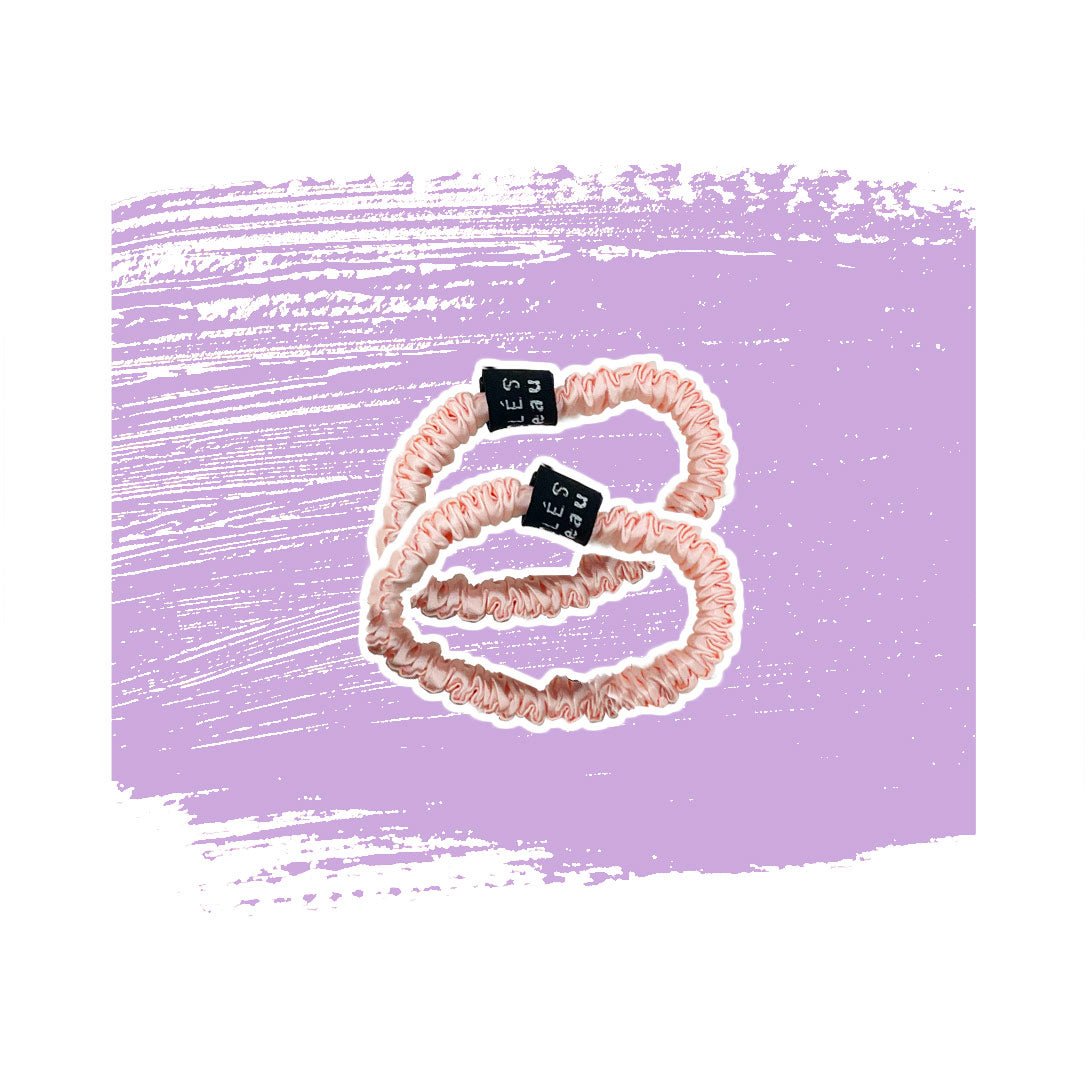 Satin Scrunchie Set Slim Rosa - lockenkopf