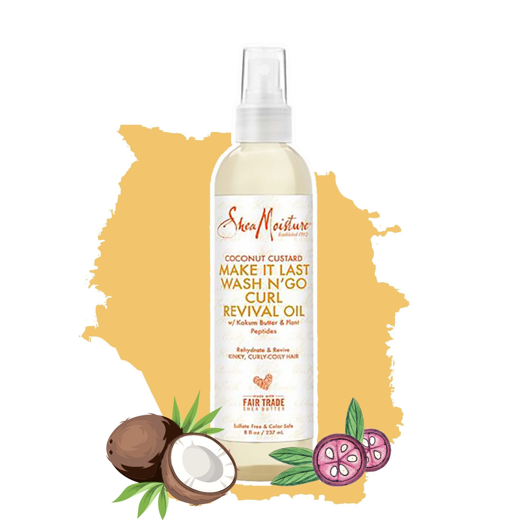 Huile de karité | Flan de noix de coco pour un dernier lavage - N`Go Curl Revival Oil lockenkopf