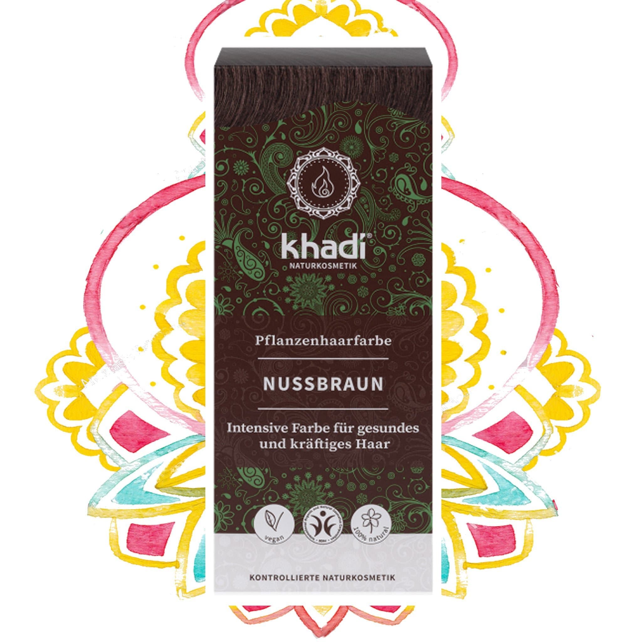 khadi | colore dei capelli vegetale dado marrone - lockenkopf